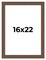 16x22 Wide Barnwood Picture Frame with UV-Resistant Acrylic & Acid Free Backing, Available in 6 Paint Finishes - Grey, Brown, White, and Black